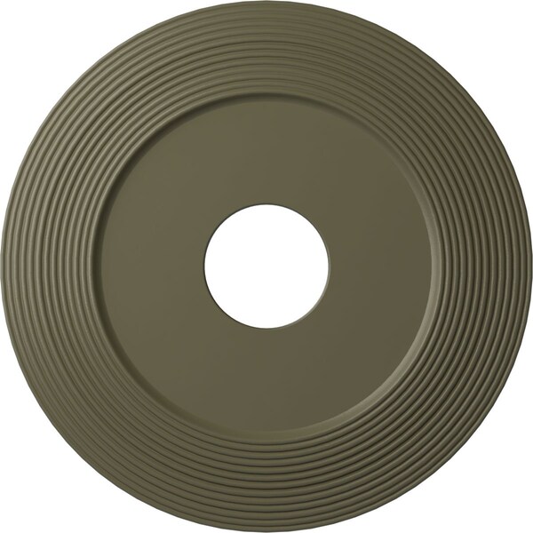 Ekena Millwork Adonis Ceiling Medallion (Fits Canopies up to 10 1/4"), 16 1/8"OD x 3 5/8"ID x 1"P, Spartan Stone CM16ADSSF - main